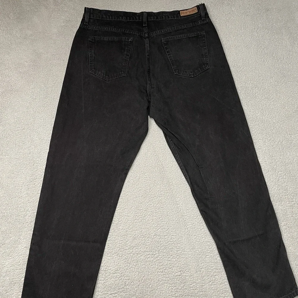 Vintage Polo Jeans Co Ralph Lauren Black Relaxed Wideleg Jeans 38x30 Fits 36x29